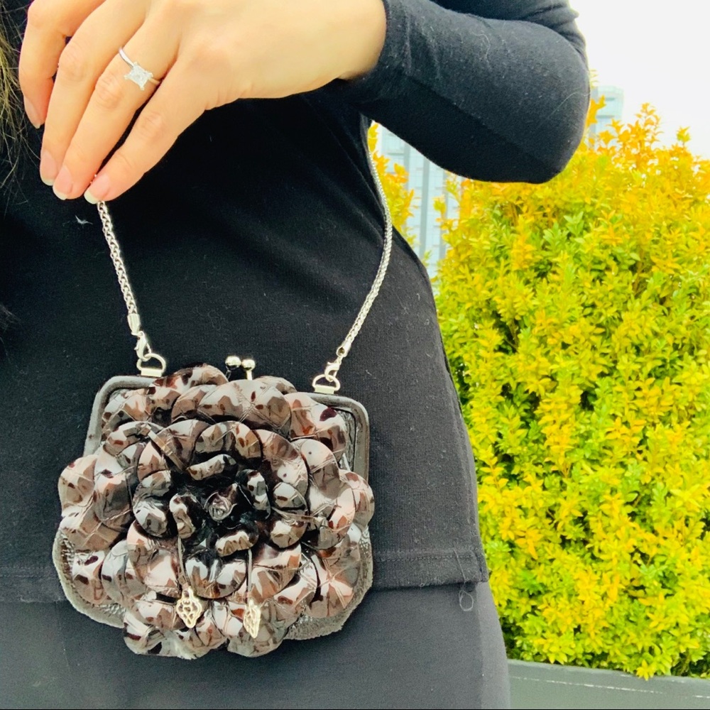 Brighton 2in1 Kiss Rosette Mini Crossbody Camellia Flower Mini Bag